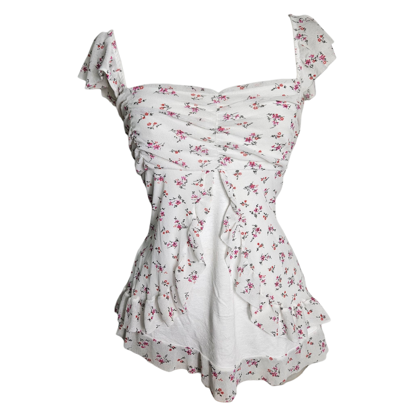 Haut en voile fleuri