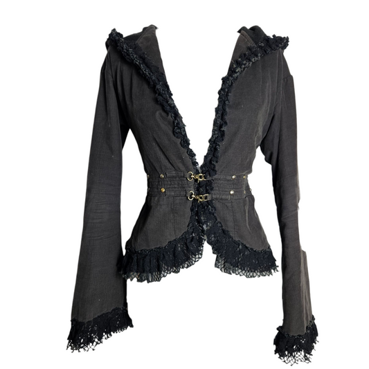 Manteau court à capuche