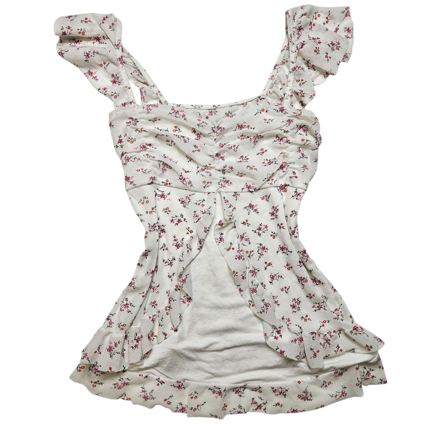 Haut en voile fleuri