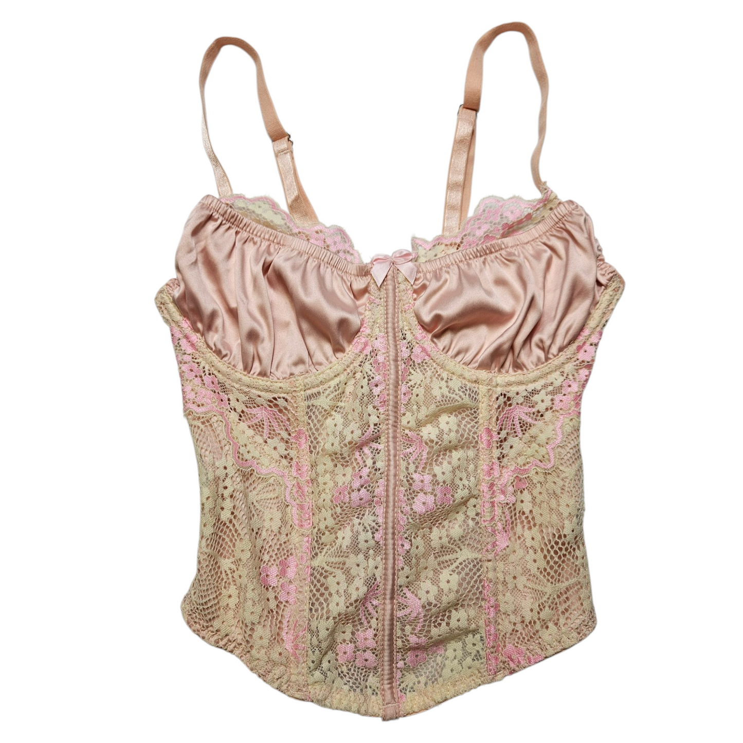 Haut esprit corset satin et dentelle