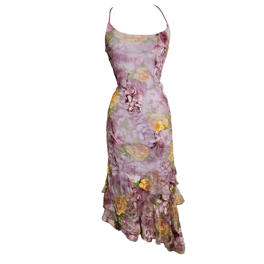 Robe en dentelle florale dos nu