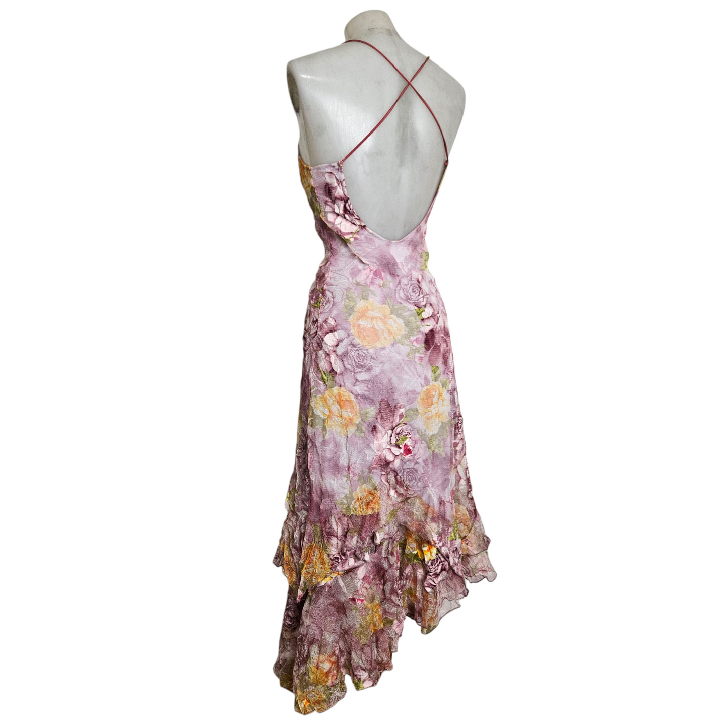Robe en dentelle florale dos nu