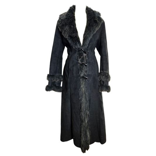 Afghan coat similicuir et fausse fourrure