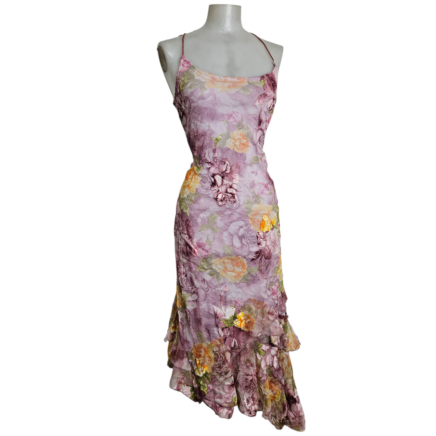 Robe en dentelle florale dos nu