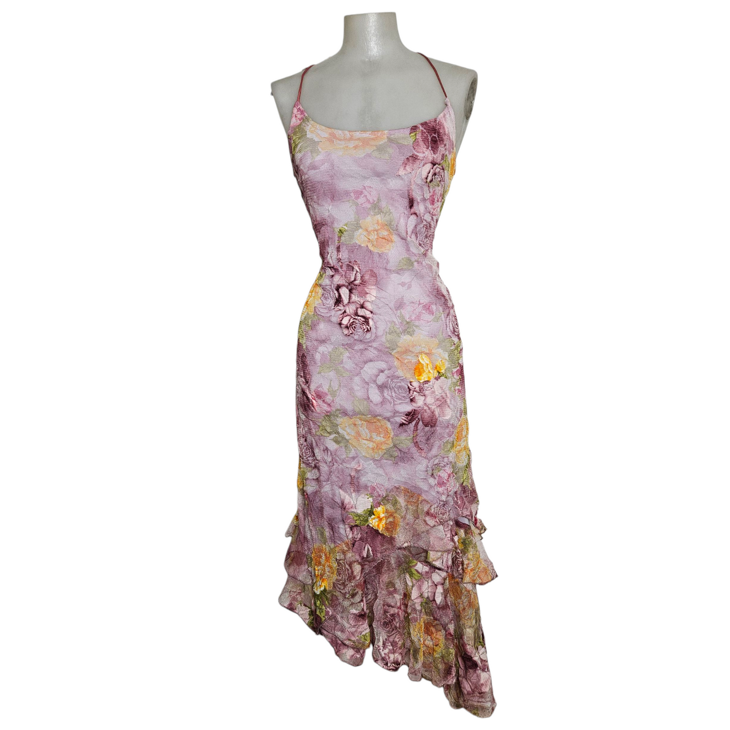 Robe en dentelle florale dos nu