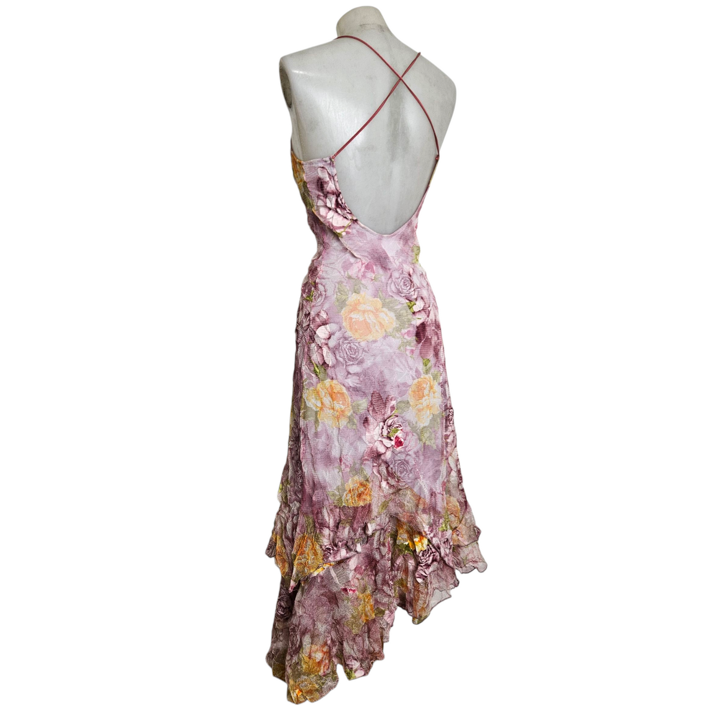 Robe en dentelle florale dos nu