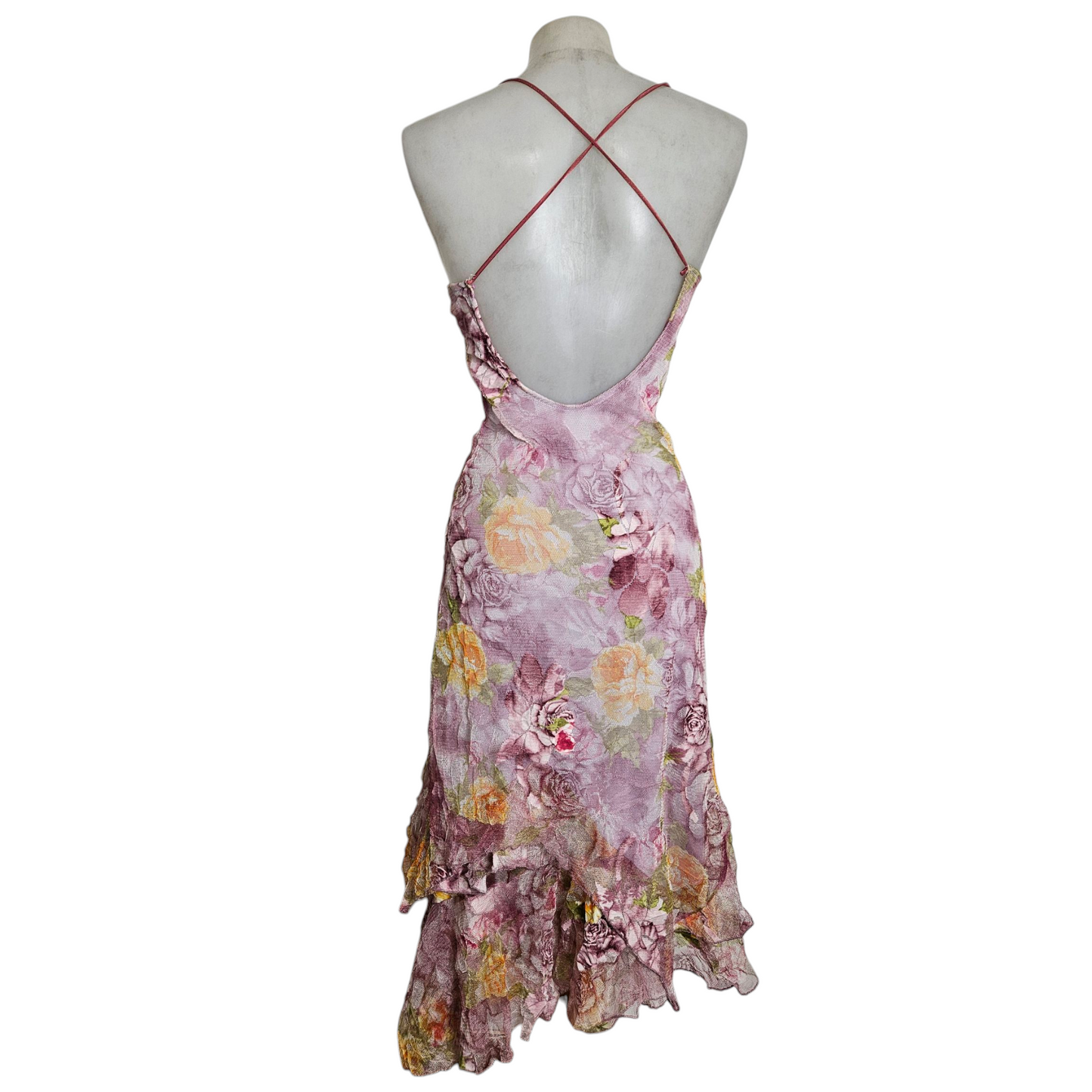 Robe en dentelle florale dos nu