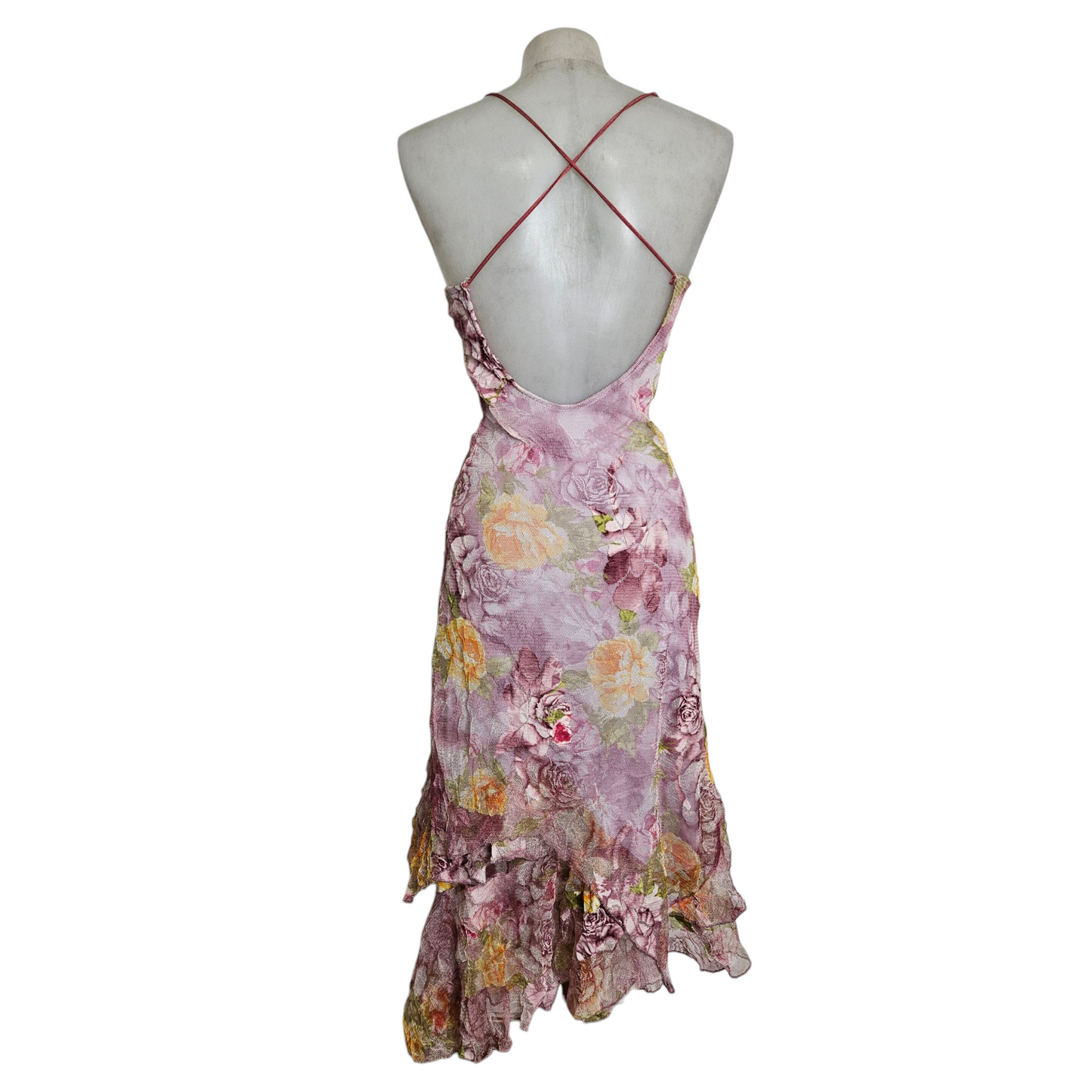Robe en dentelle florale dos nu