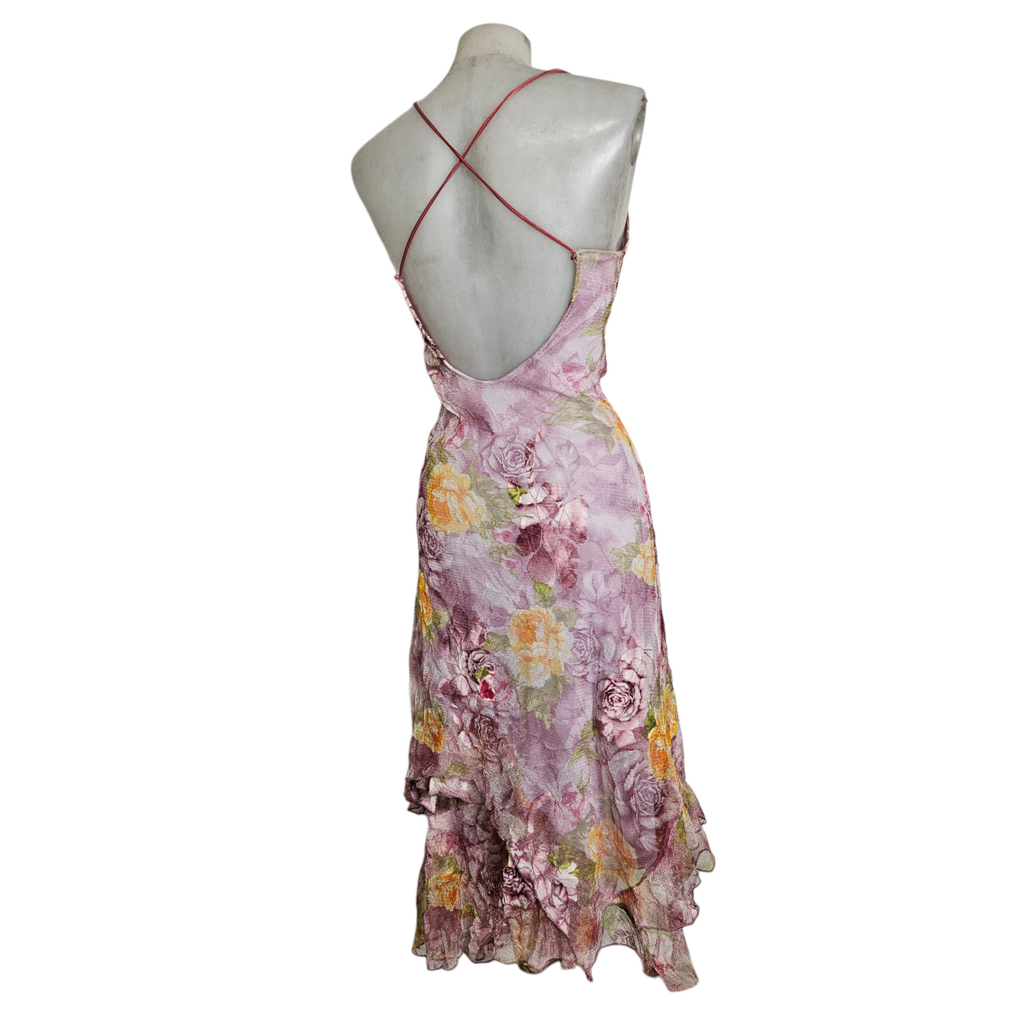 Robe en dentelle florale dos nu