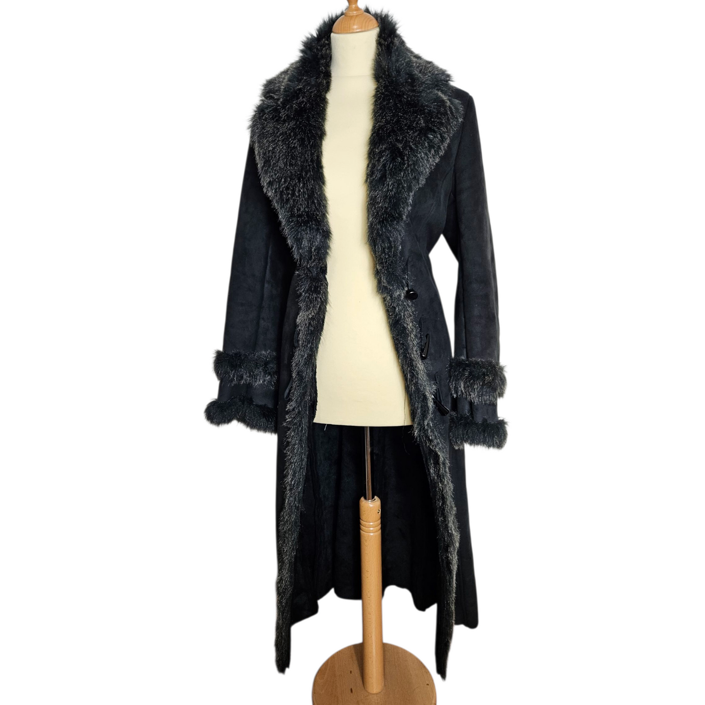 Afghan coat similicuir et fausse fourrure