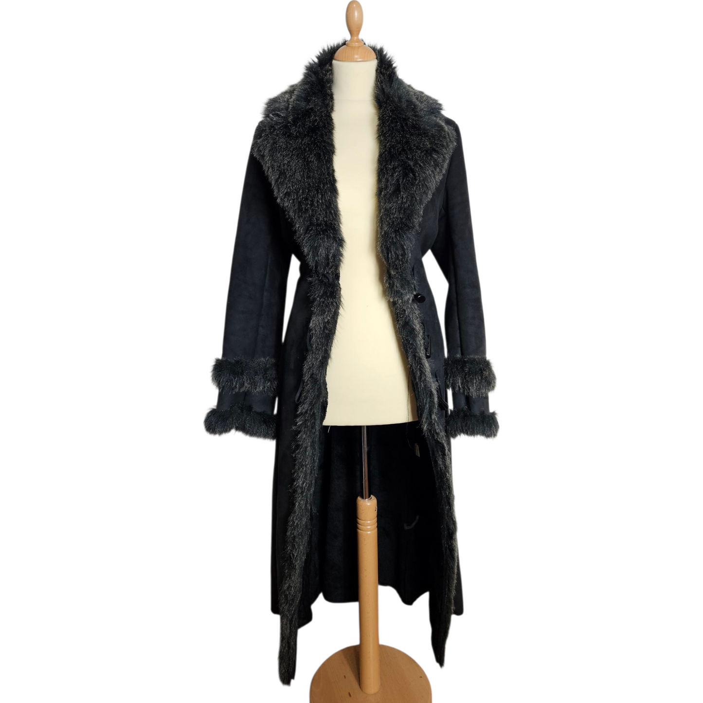 Afghan coat similicuir et fausse fourrure