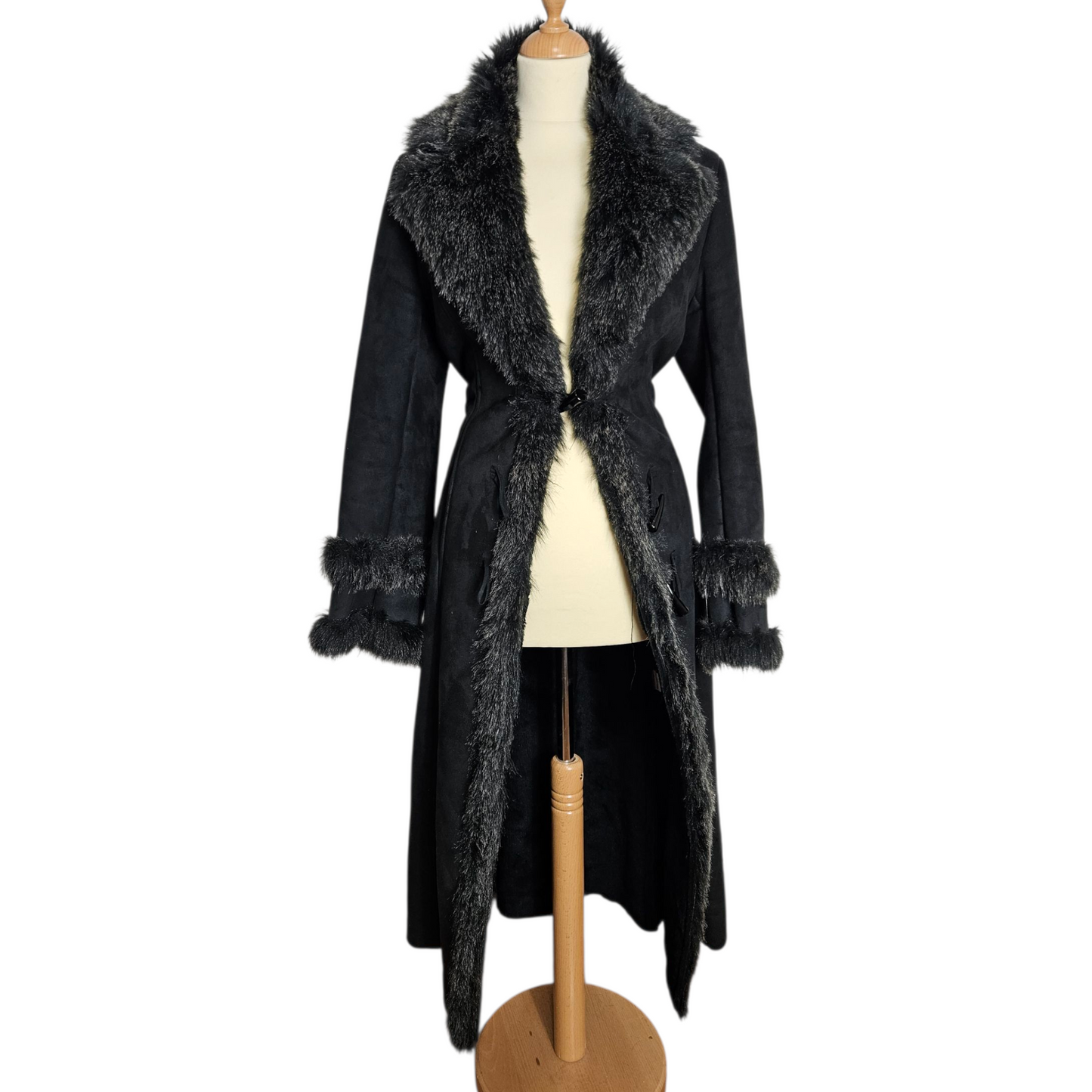 Afghan coat similicuir et fausse fourrure