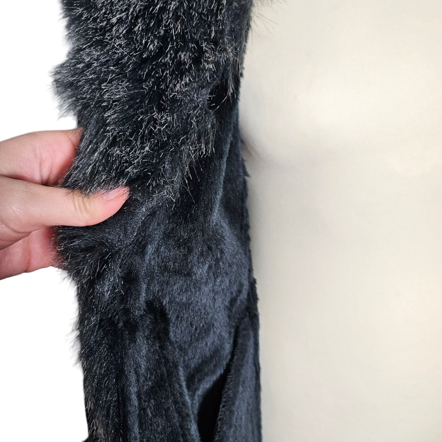 Afghan coat similicuir et fausse fourrure