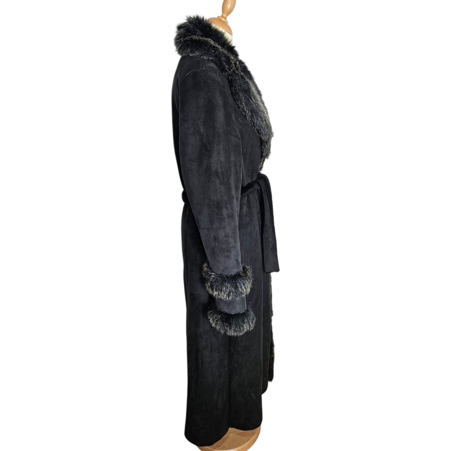 Afghan coat similicuir et fausse fourrure