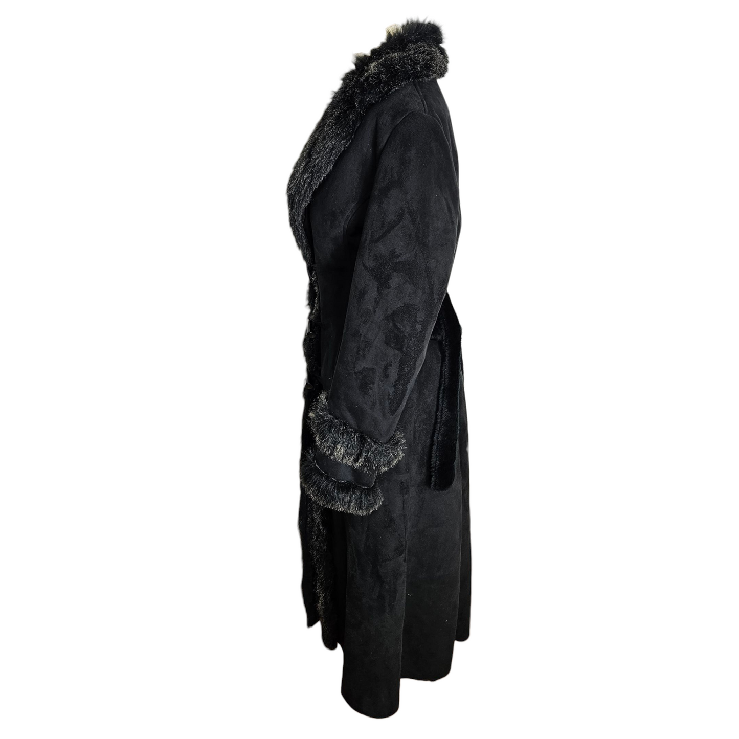 Afghan coat similicuir et fausse fourrure
