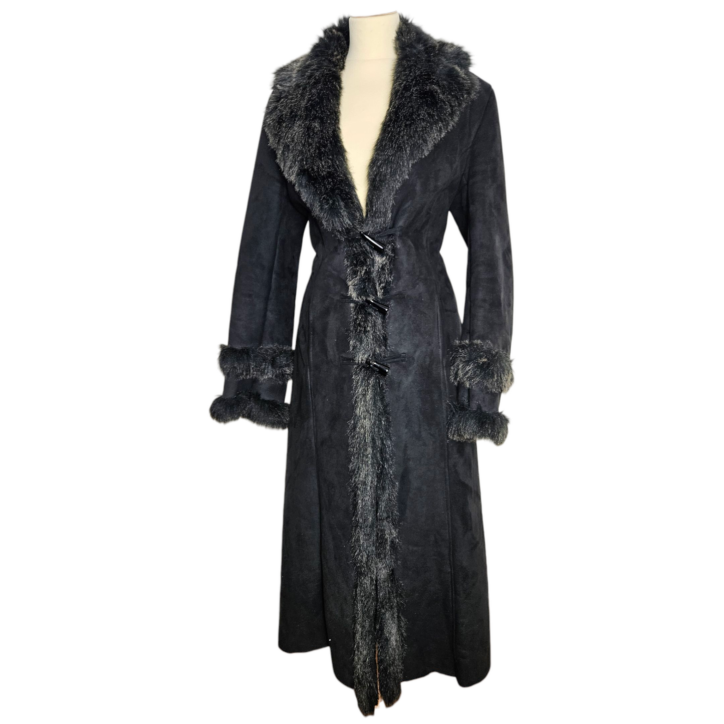 Afghan coat similicuir et fausse fourrure