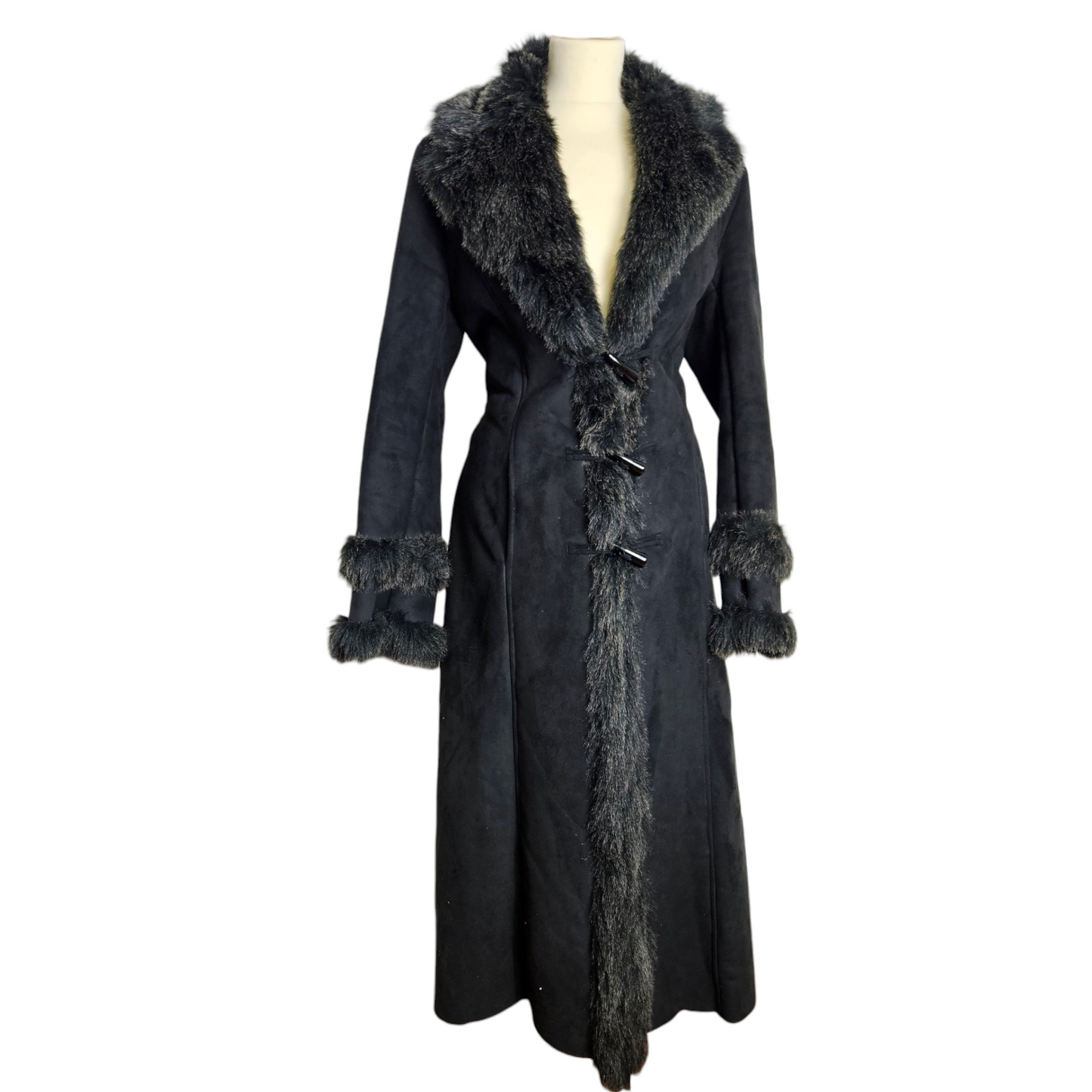 Afghan coat similicuir et fausse fourrure