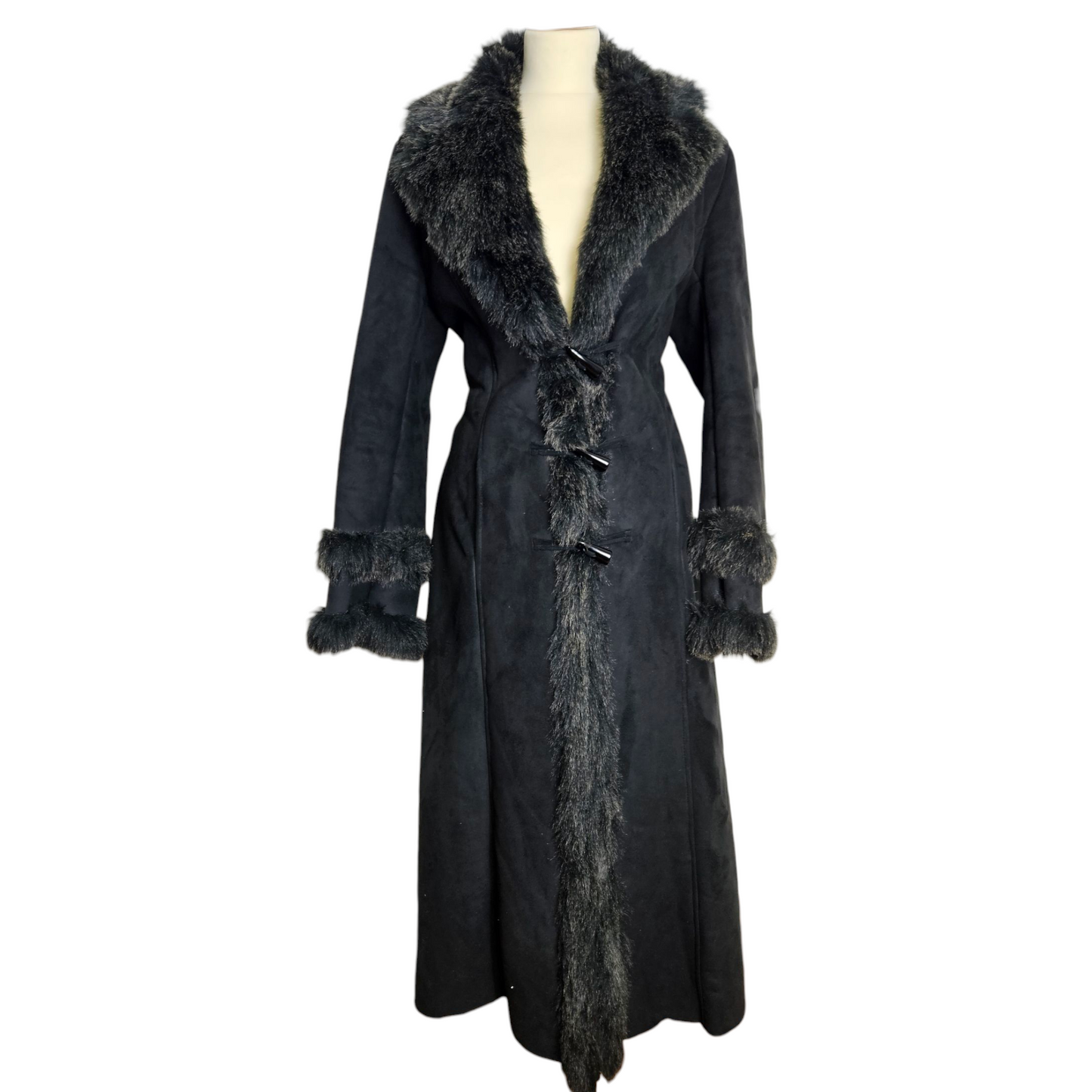 Afghan coat similicuir et fausse fourrure