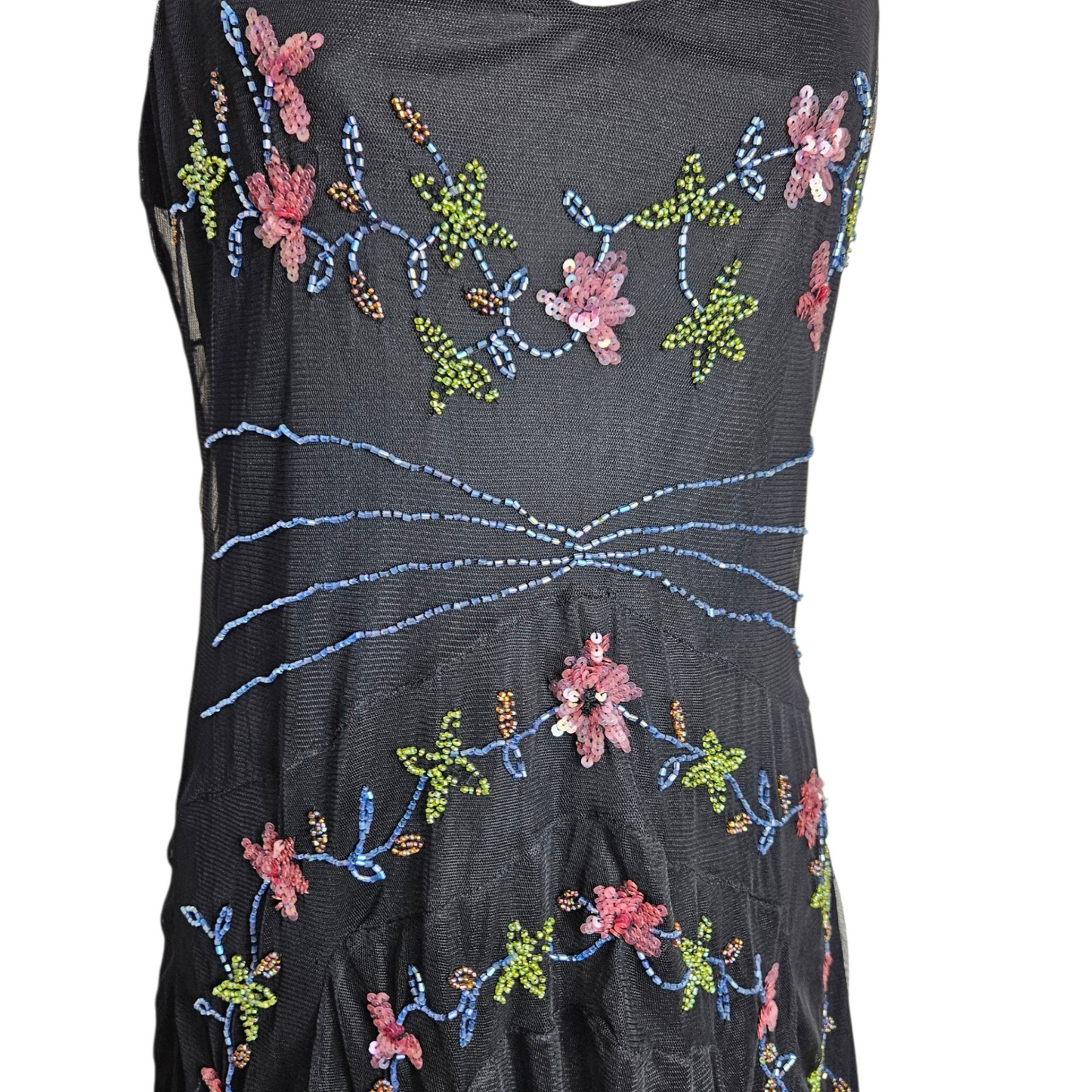 Robe asymétrique en voile brodé René Derhy