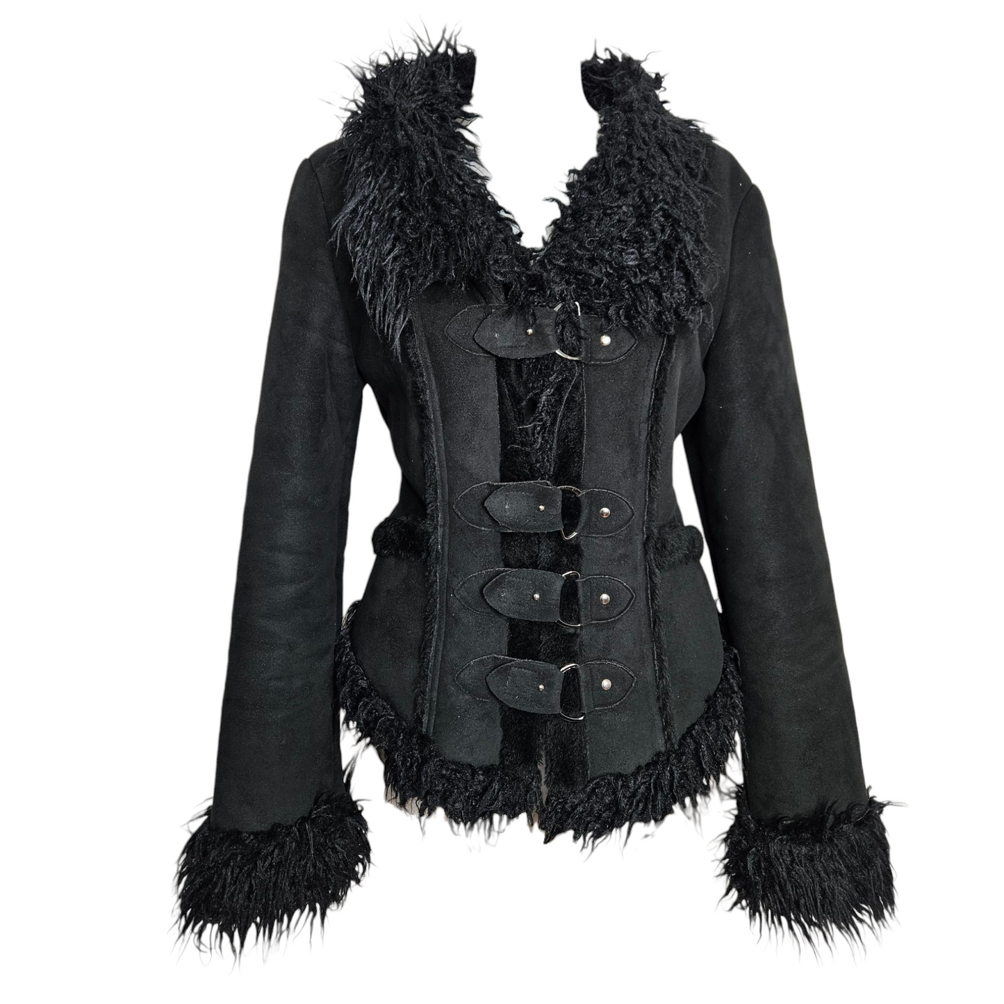 Manteau à sa clés détails fausse fourrure