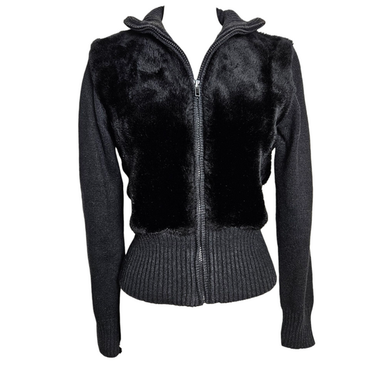 Blouson détails fausse fourrure