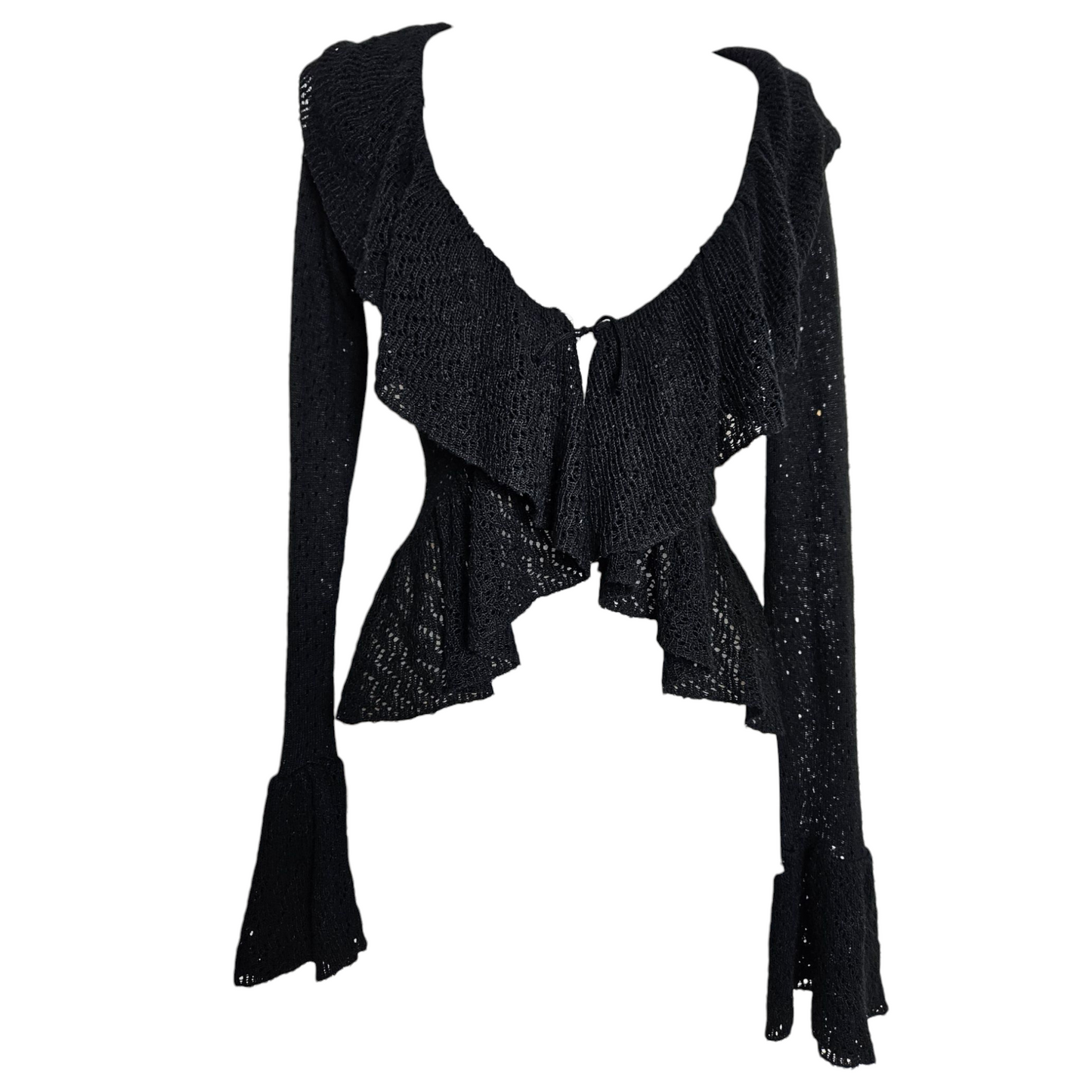 Cardigan en crochet noir