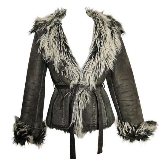 Manteau similidaim et fausse fourrure