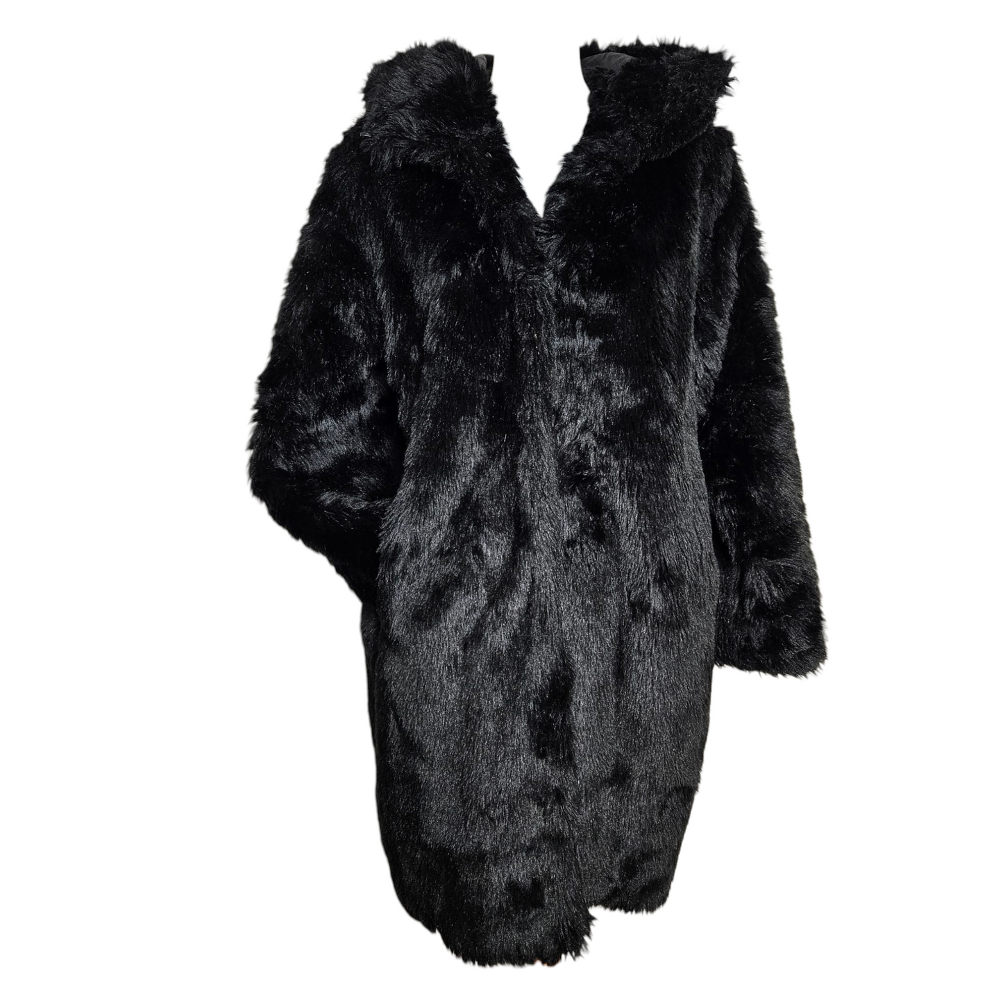 Manteau fausse fourrure à capuche