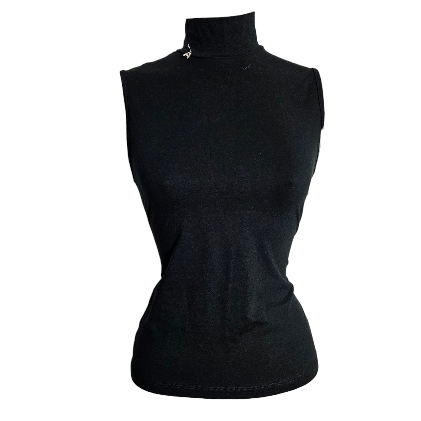 Haut col cheminée détails broche