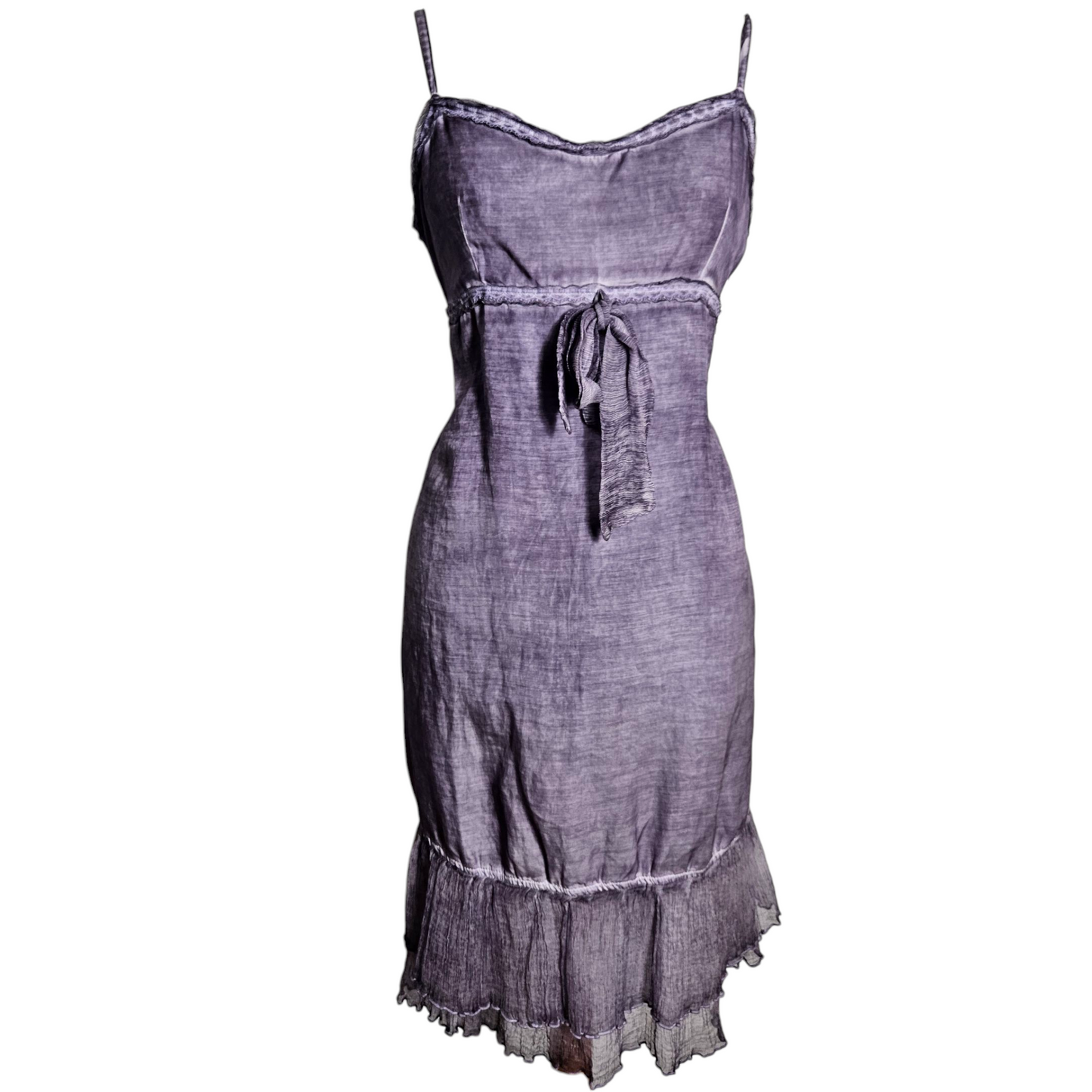 Robe violette coton et soie