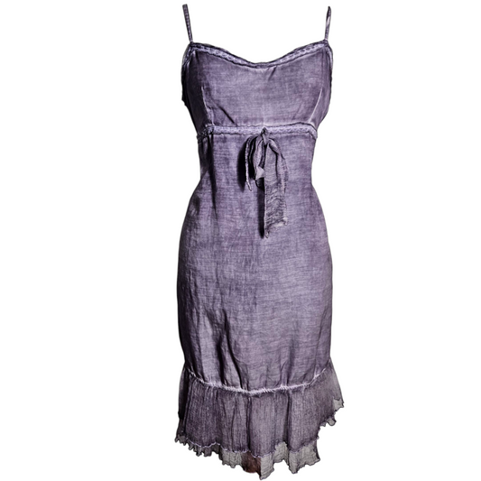 Robe violette coton et soie