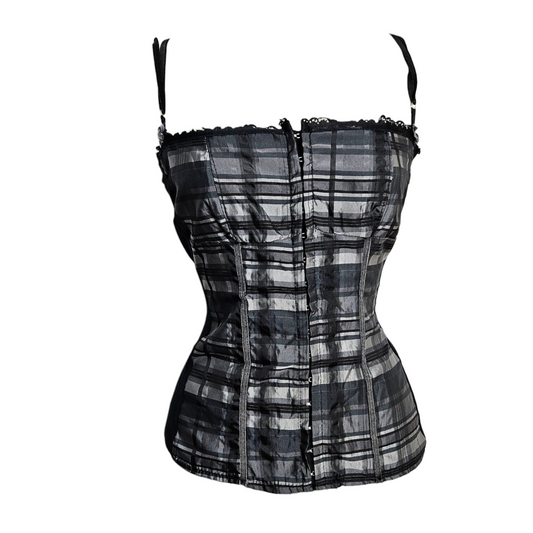 Haut esprit corset tartan