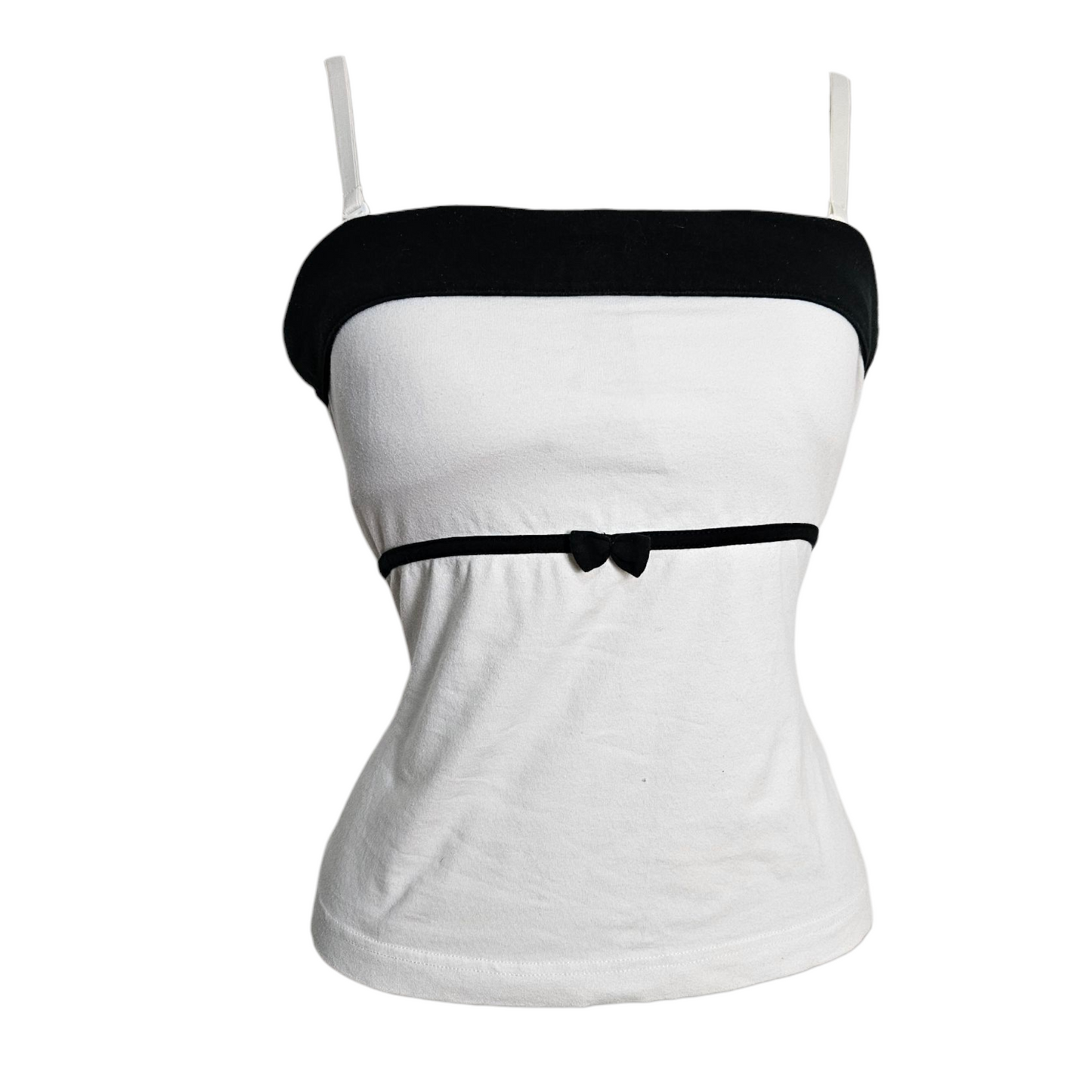 Haut romantique blanc et noir