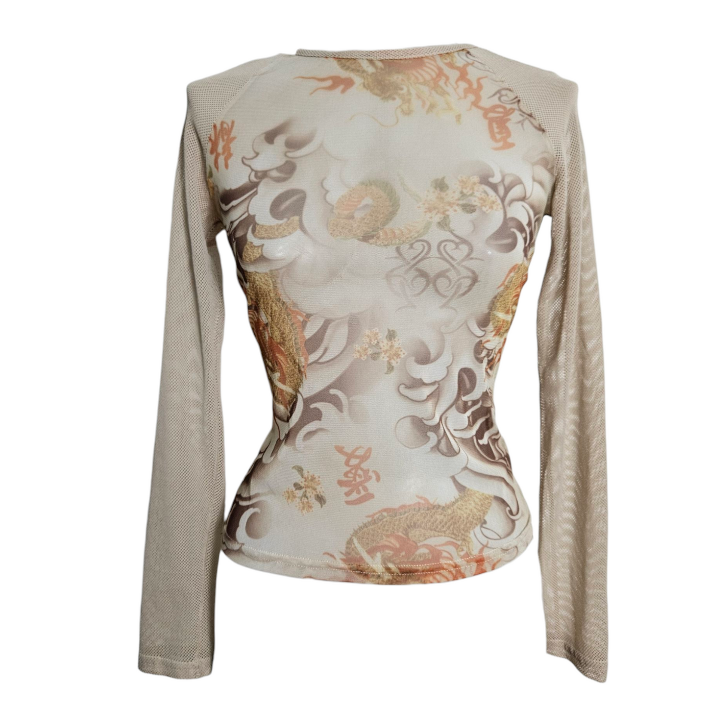 Haut en résille et voile floral