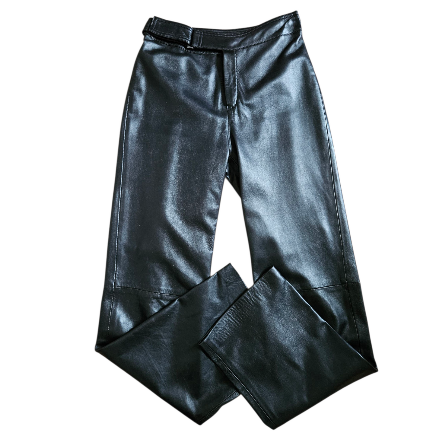 Pantalon en cuir noir