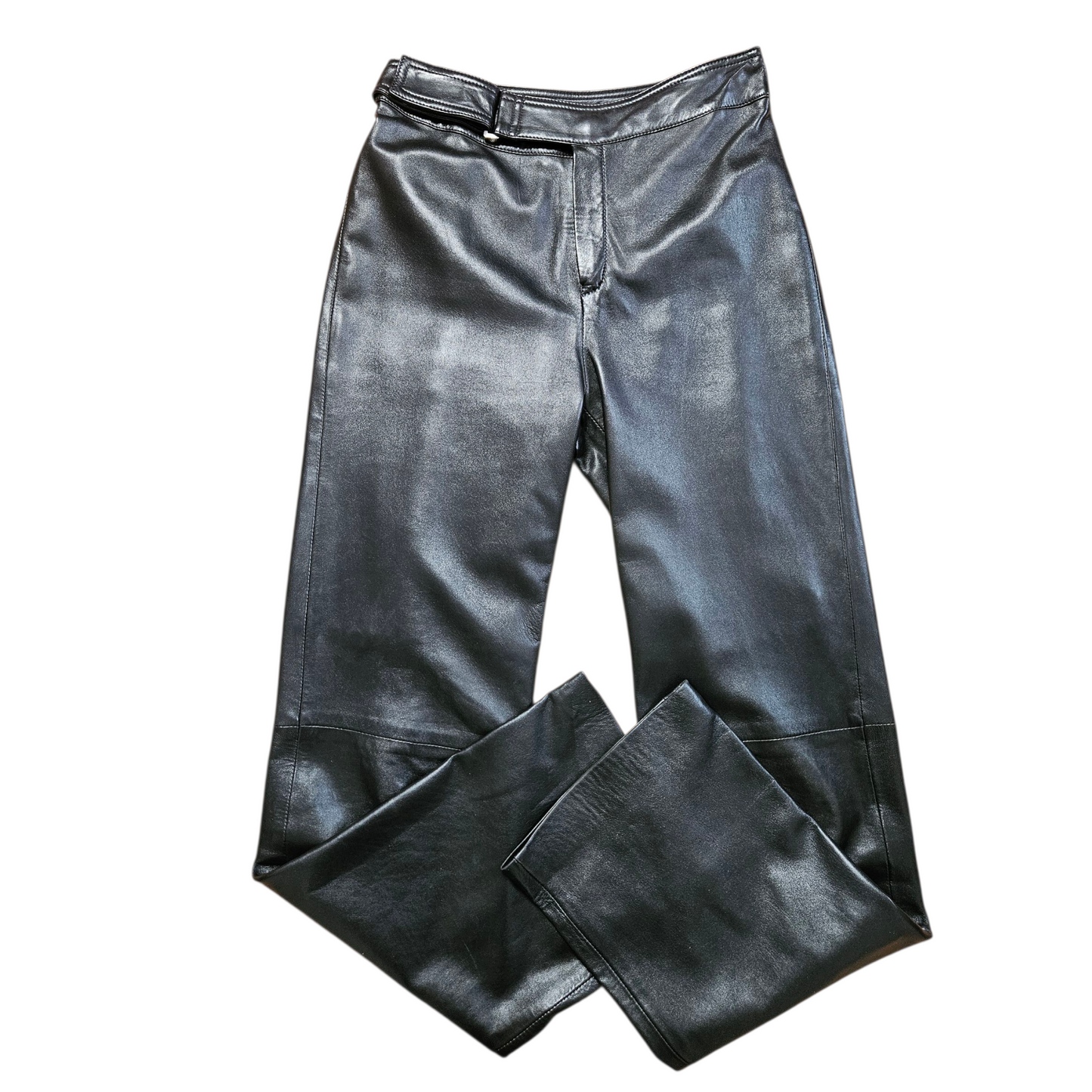 Pantalon en cuir noir