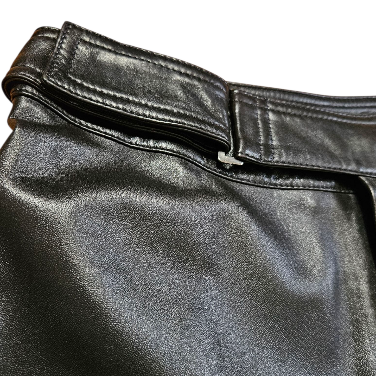 Pantalon en cuir noir