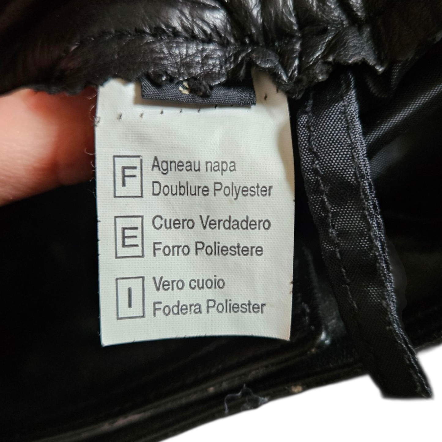 Pantalon en cuir noir