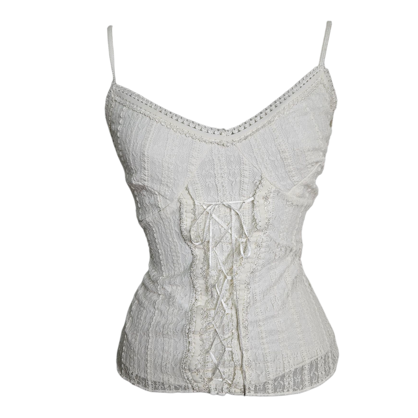 Haut dentelle et laçage