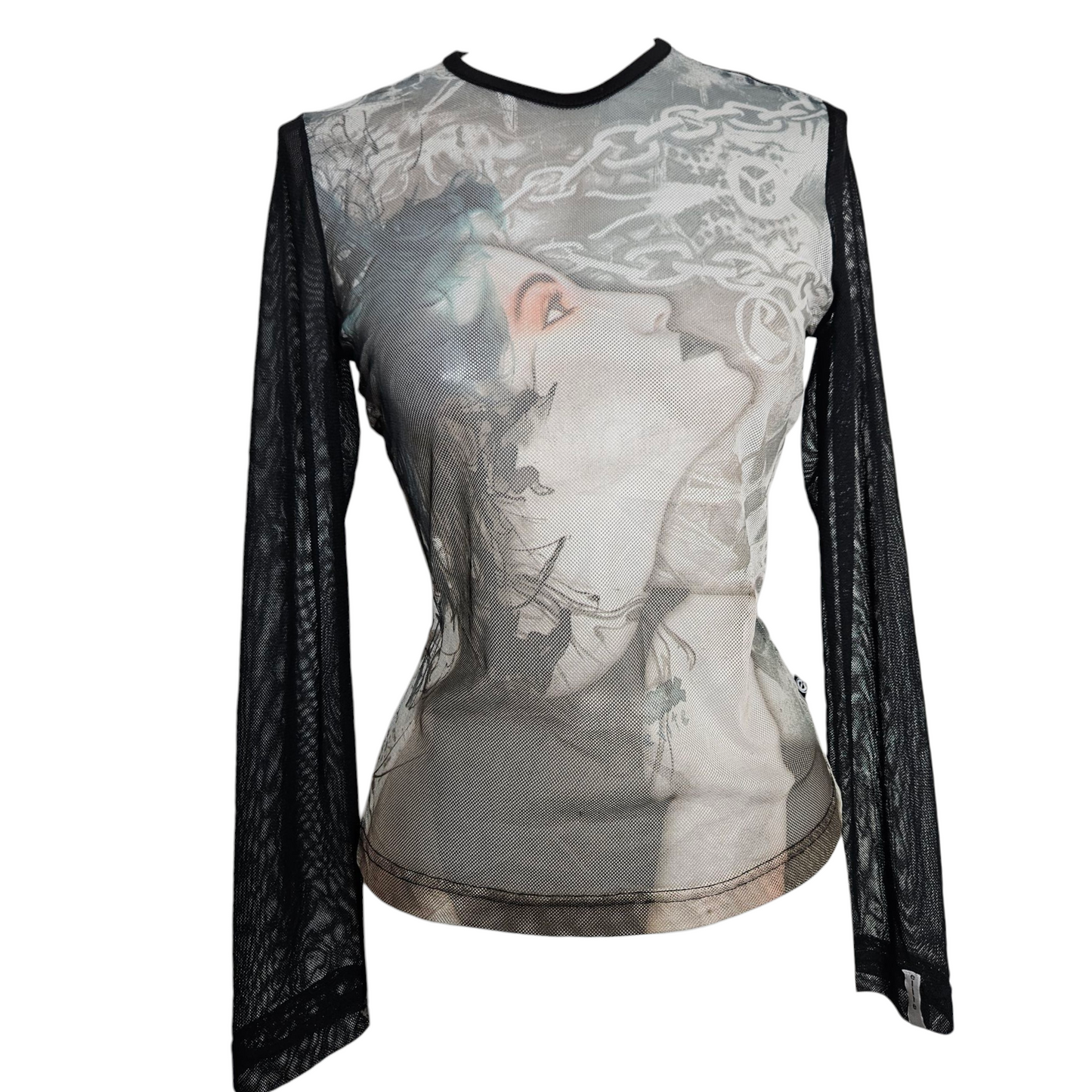 Haut en voile et résille fine