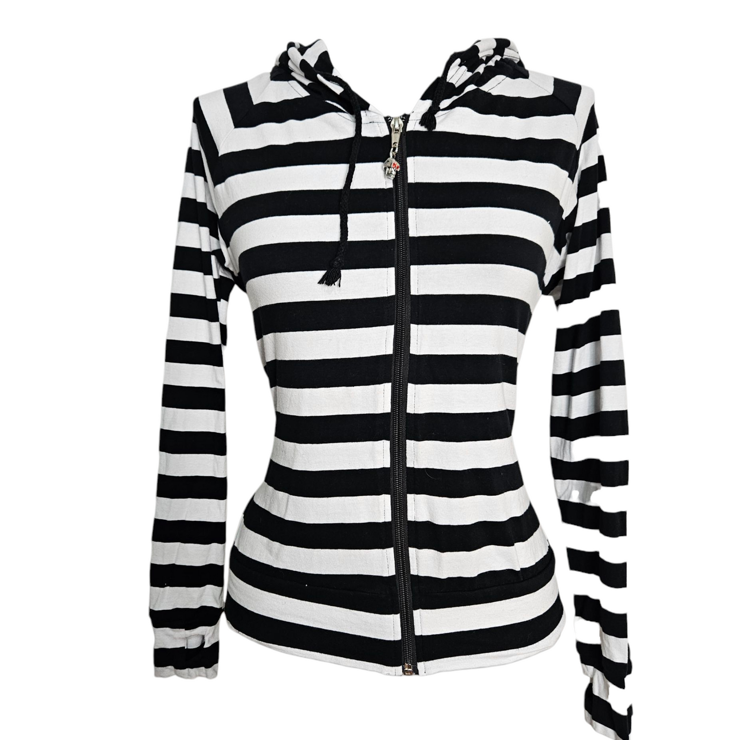 Gilet rayé capuche oreilles chat