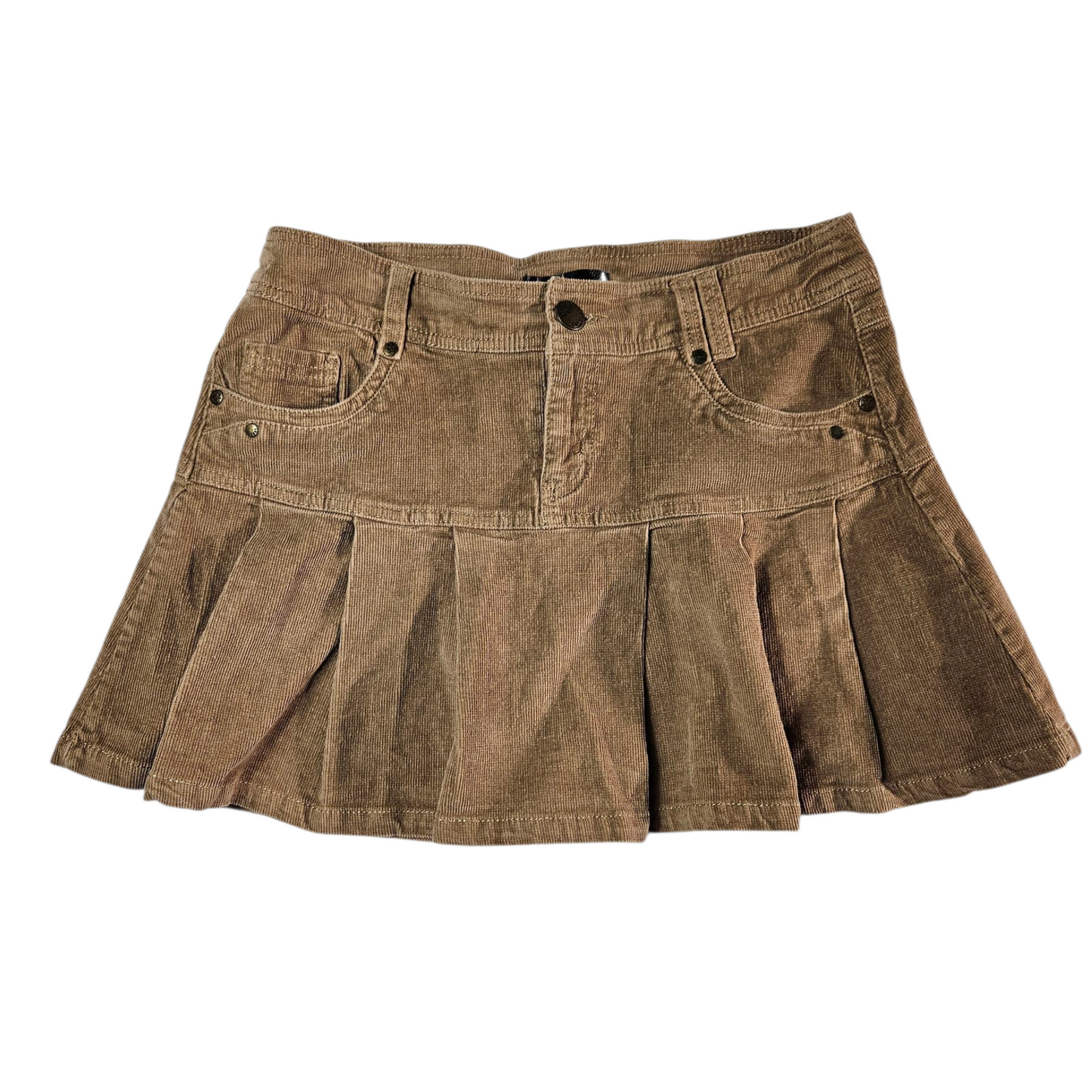 Mini jupe plissée en velours