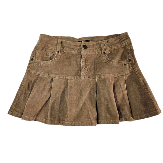 Mini jupe plissée en velours