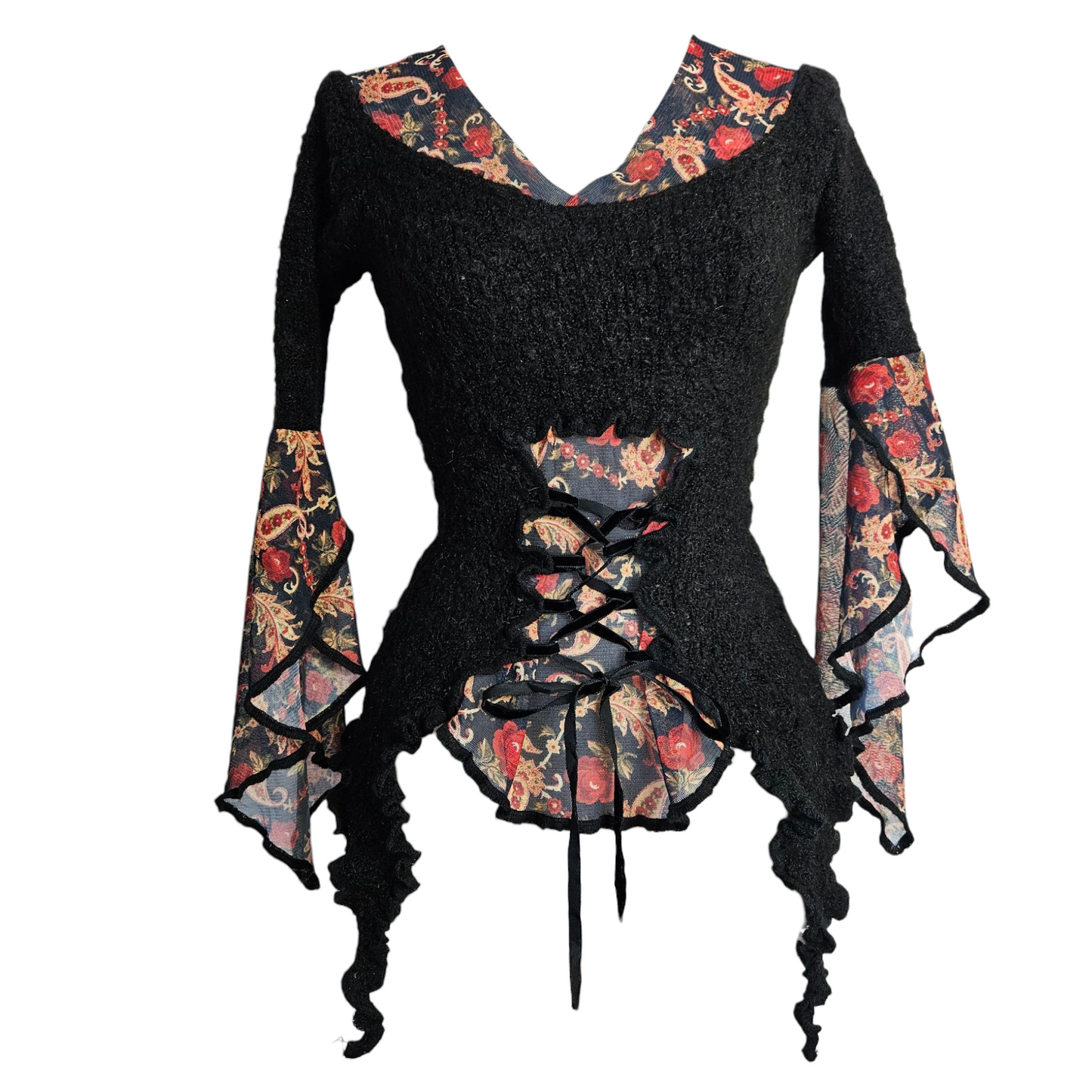 Pull Zone Bleue bi matière