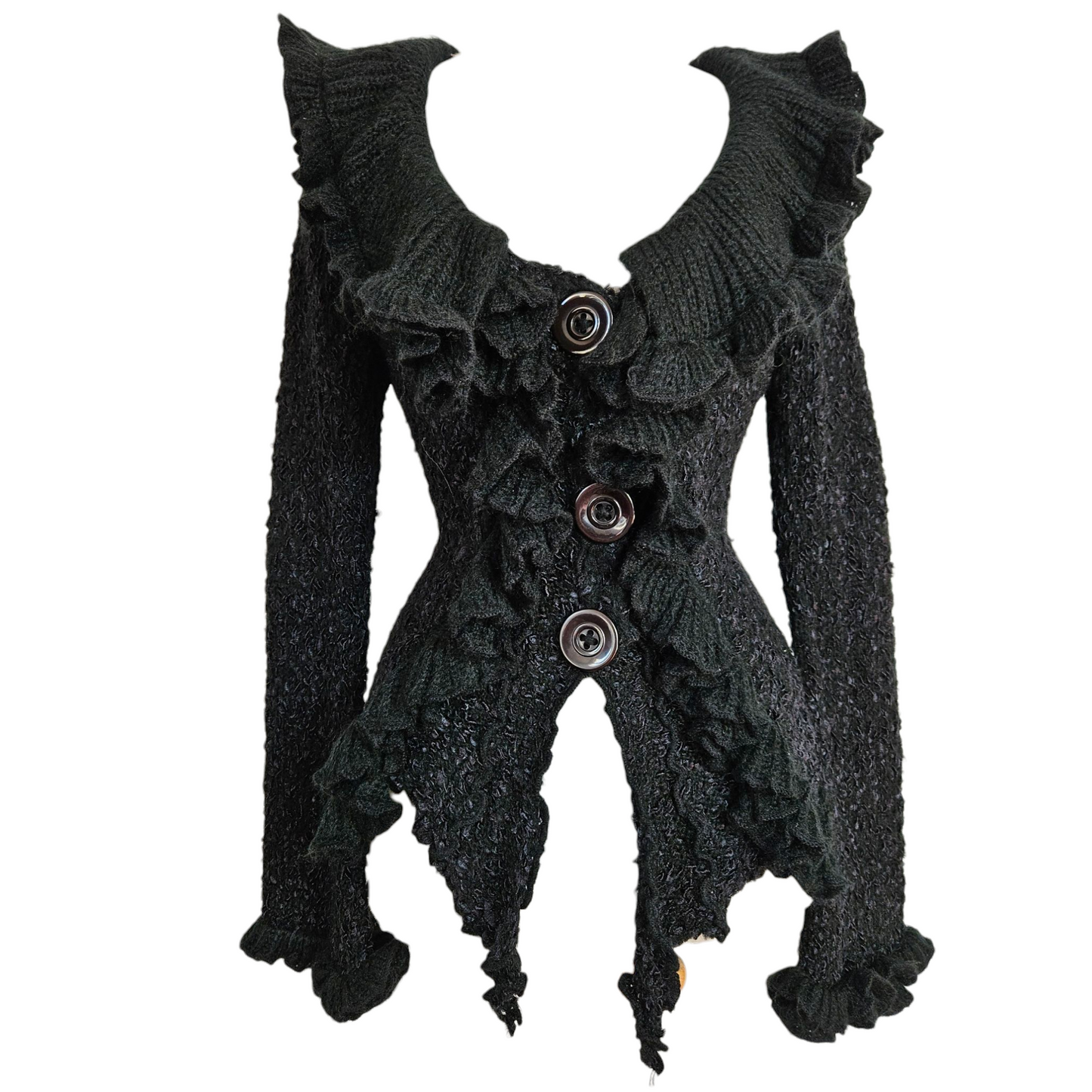 Cardigan à volants noir