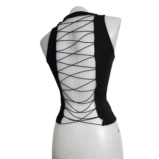 Haut dos nu à lacets