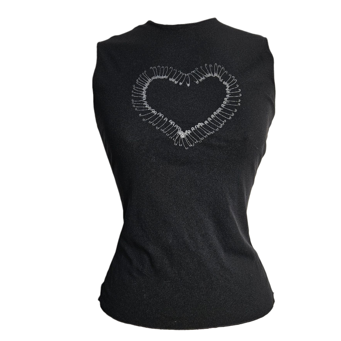 Haut en mesh motif coeur