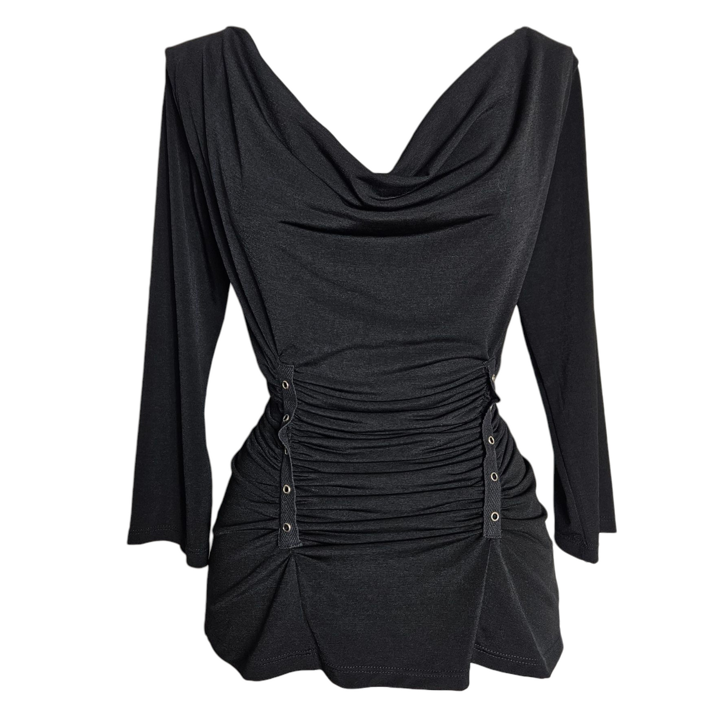 Haut col bénitier détails plissés