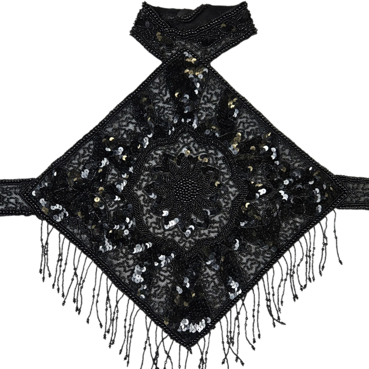 Haut dos nu brodé noir