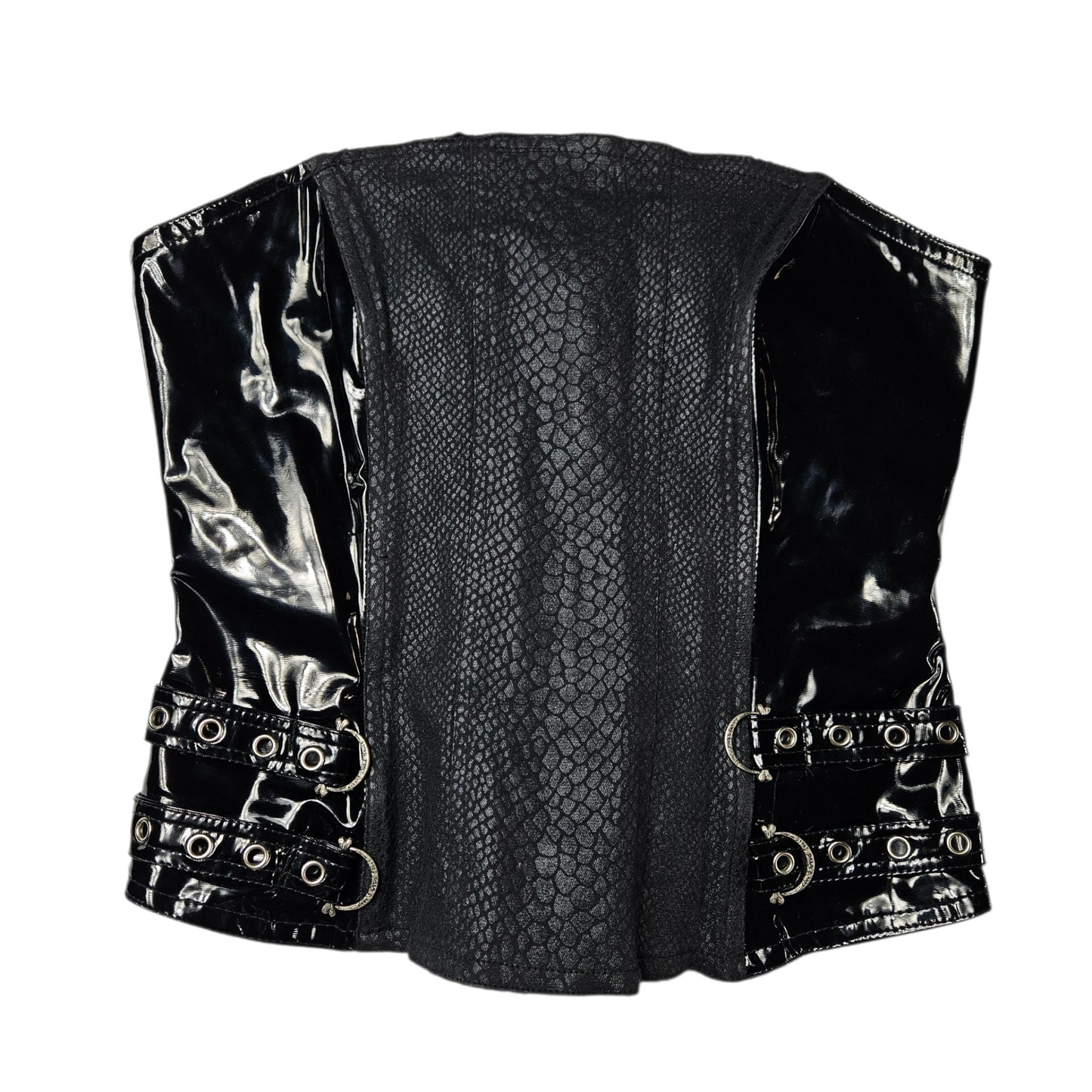 Bustier en similicuir et vinyle